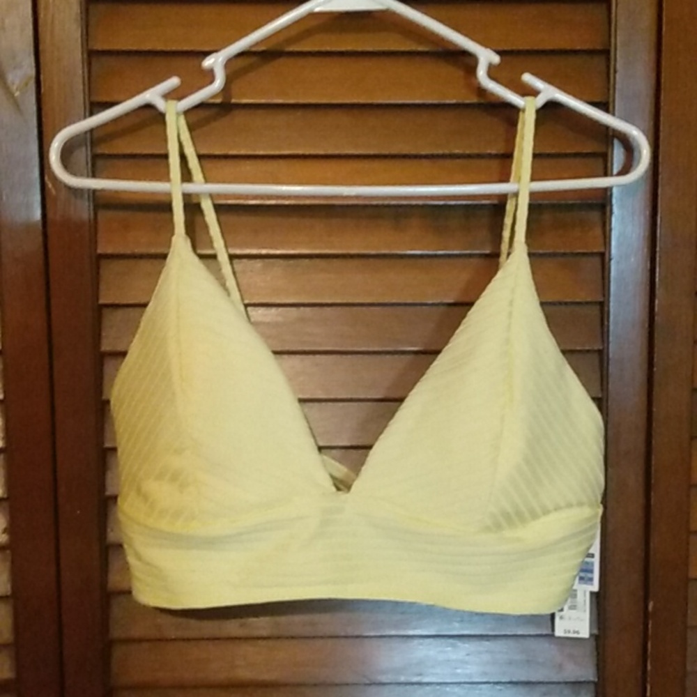 Light Yellow Wireless Bralette - Women Intimates & Sleepwear